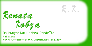 renata kobza business card